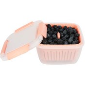 Wholesale - 50oz PINK STORAGE CONTAINER W/BERRY COLANDER C/P 12, UPC: 192598904126